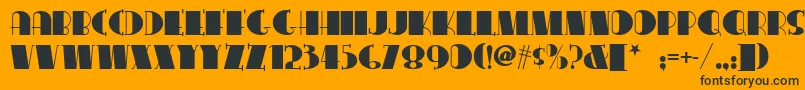 Conga Font – Black Fonts on Orange Background