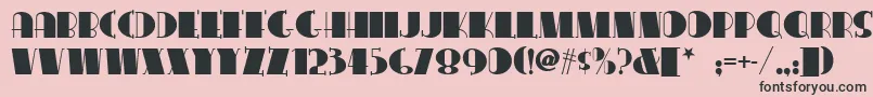 Conga Font – Black Fonts on Pink Background