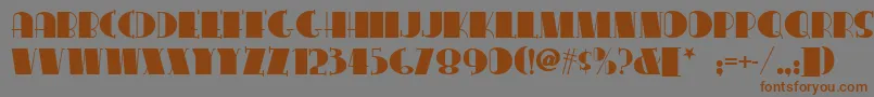 Weitere Informationen zur Conga-Schriftart Conga-Schriftart – Braune Schriften auf grauem Hintergrund