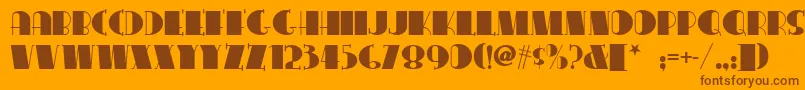 Conga Font – Brown Fonts on Orange Background