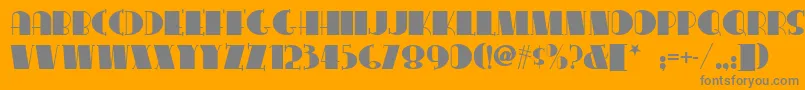 Conga-Schriftart – Graue Schriften auf orangefarbenem Hintergrund