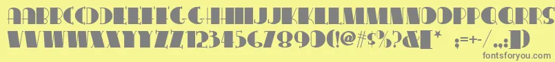 Conga Font – Gray Fonts on Yellow Background