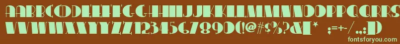 Conga Font – Green Fonts on Brown Background