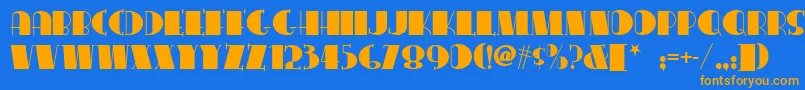 Conga Font – Orange Fonts on Blue Background