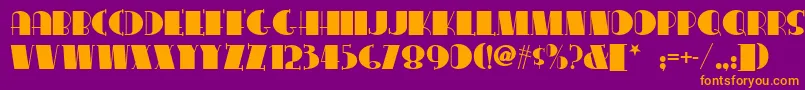 Conga Font – Orange Fonts on Purple Background