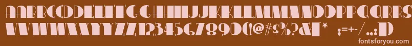 Conga Font – Pink Fonts on Brown Background