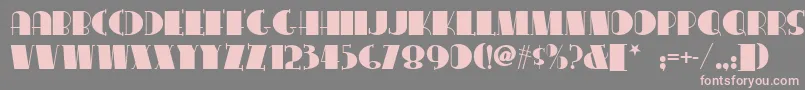 Conga-Schriftart – Rosa Schriften auf grauem Hintergrund