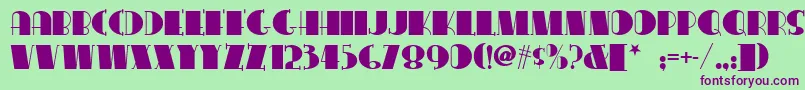 Conga Font – Purple Fonts on Green Background