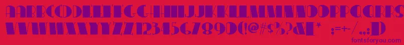 Conga Font – Purple Fonts on Red Background