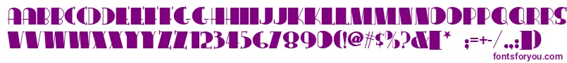 Conga Font – Purple Fonts on White Background