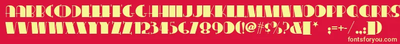 Conga Font – Yellow Fonts on Red Background