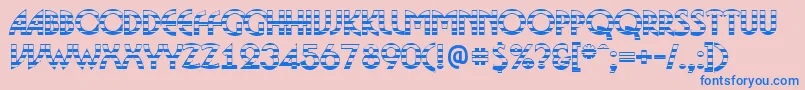 ABosanovagdstrBold Font – Blue Fonts on Pink Background