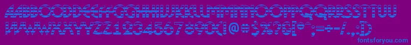 ABosanovagdstrBold-Schriftart – Blaue Schriften auf violettem Hintergrund