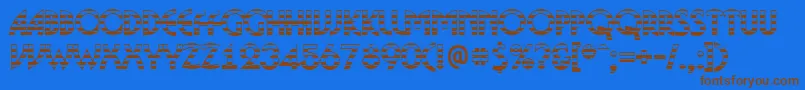 ABosanovagdstrBold-Schriftart – Braune Schriften auf blauem Hintergrund