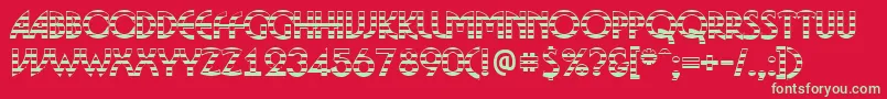 ABosanovagdstrBold Font – Green Fonts on Red Background