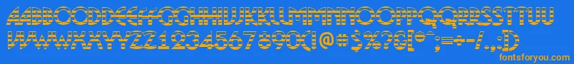 Fonte ABosanovagdstrBold – fontes laranjas em um fundo azul