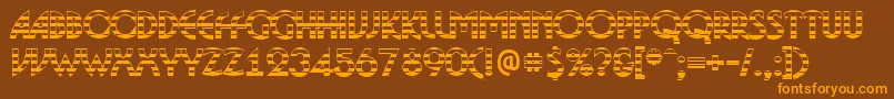 Czcionka ABosanovagdstrBold – pomarańczowe czcionki na brązowym tle