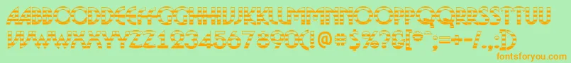 ABosanovagdstrBold Font – Orange Fonts on Green Background