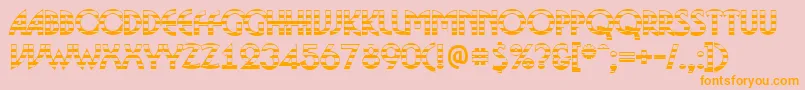 ABosanovagdstrBold-Schriftart – Orangefarbene Schriften auf rosa Hintergrund