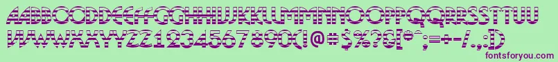 ABosanovagdstrBold Font – Purple Fonts on Green Background