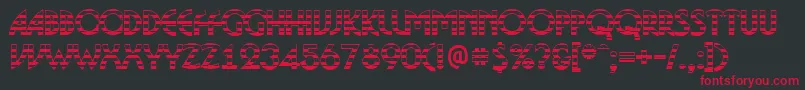 フォントABosanovagdstrBold – 黒い背景に赤い文字