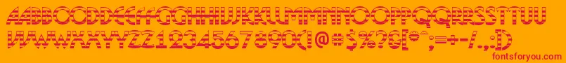 ABosanovagdstrBold-Schriftart – Rote Schriften auf orangefarbenem Hintergrund