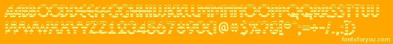 Police ABosanovagdstrBold – polices jaunes sur fond orange