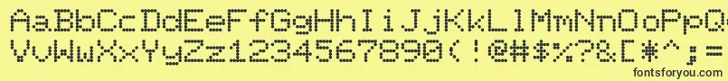 NinepinNormal Font – Black Fonts on Yellow Background