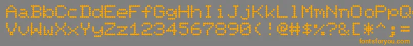 NinepinNormal Font – Orange Fonts on Gray Background