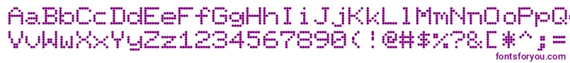 NinepinNormal Font – Purple Fonts on White Background