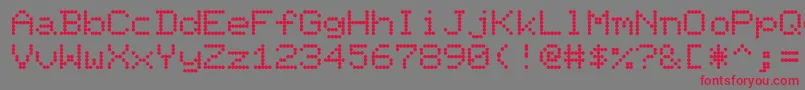 NinepinNormal Font – Red Fonts on Gray Background