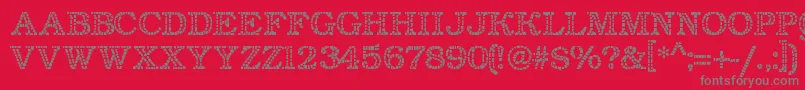 Classicmosaic Font – Gray Fonts on Red Background
