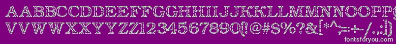 Classicmosaic Font – Green Fonts on Purple Background