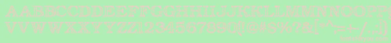 Classicmosaic Font – Pink Fonts on Green Background