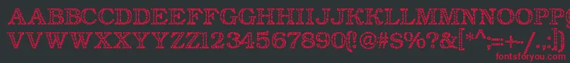 Classicmosaic Font – Red Fonts on Black Background