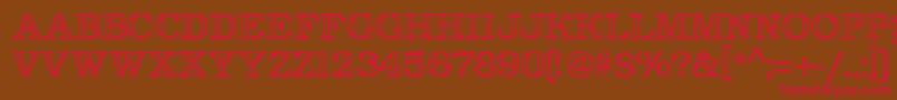 Classicmosaic Font – Red Fonts on Brown Background