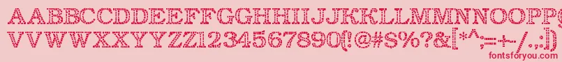 Classicmosaic Font – Red Fonts on Pink Background