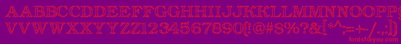 Classicmosaic Font – Red Fonts on Purple Background