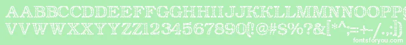 Classicmosaic Font – White Fonts on Green Background