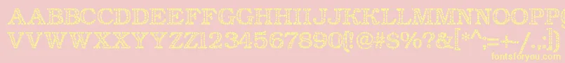 En savoir plus sur la police Classicmosaic Police Classicmosaic – polices jaunes sur fond rose
