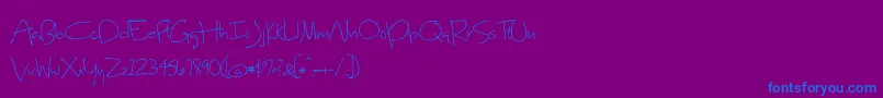 SweetHomeOklahoma Font – Blue Fonts on Purple Background