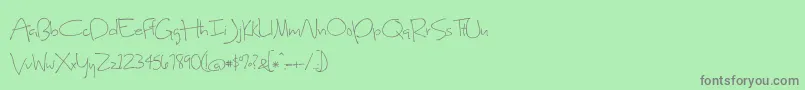 SweetHomeOklahoma Font – Gray Fonts on Green Background