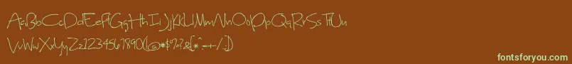 SweetHomeOklahoma Font – Green Fonts on Brown Background