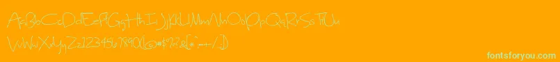 SweetHomeOklahoma Font – Green Fonts on Orange Background