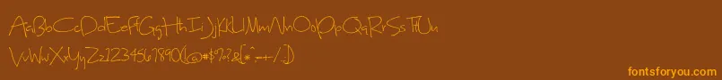 SweetHomeOklahoma Font – Orange Fonts on Brown Background