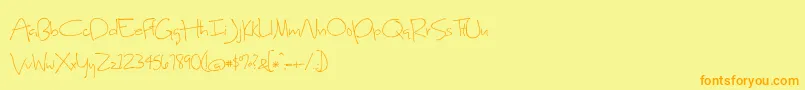 SweetHomeOklahoma Font – Orange Fonts on Yellow Background