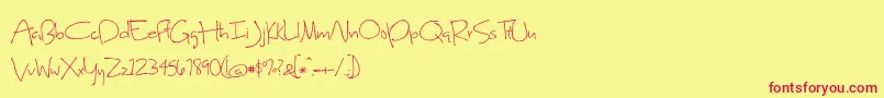 SweetHomeOklahoma Font – Red Fonts on Yellow Background