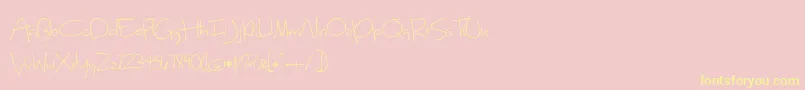 SweetHomeOklahoma Font – Yellow Fonts on Pink Background