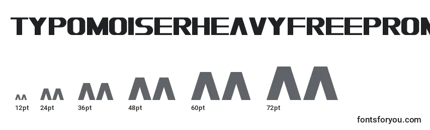 sizes of typomoiserheavyfreepromo font, typomoiserheavyfreepromo sizes