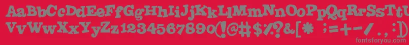 Joint Font – Gray Fonts on Red Background